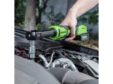 Гайковёрт-трещотка удлиненная, редуктор 70 мм, аккумуляторная Greenworks 24V GD24RW, бесщеточная, без АКБ и ЗУ, в сумке