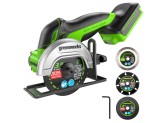 Угловая мини-шлифмашина аккумуляторная Greenworks GD24UCS 24V, с 1 АКБ 2Ач и ЗУ