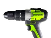 Дрель-шуруповерт ударная аккумуляторная Greenworks GD24DD60 24V, с 1 АКБ 4Ач и ЗУ