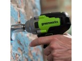 Гайковерт ударный аккумуляторный Greenworks GD24IW400 24V, с 1 АКБ 4Ач и ЗУ