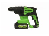 Перфоратор аккумуляторный Greenworks GD24SDS2 24V, с 1 АКБ 2Ач и ЗУ