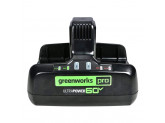 Быстрое зарядное устройство для двух аккумуляторов GREENWORKS G60DC10, 60V, 10А