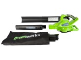 Воздуходув-пылесос аккумуляторный G-MAX 40V GREENWORKS GD40BV