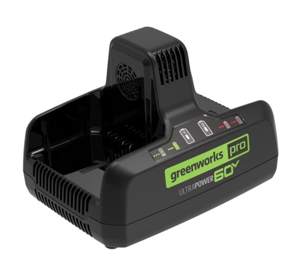 Быстрое зарядное устройство для двух аккумуляторов GREENWORKS G60DC10, 60V, 10А