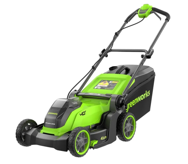 Газонокосилка аккумуляторная Greenworks GD40LM411, 40V, бесщеточная, 41 см, c 1хАКБ 5Ач и ЗУ