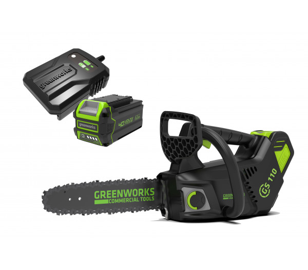 Пила цепная аккумуляторная G-MAX 40V GREENWORKS GD40TCSK4 с АКБ 4АЧ и ЗУ