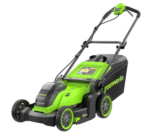 Газонокосилка аккумуляторная G-MAX 40V GREENWORKS GD40LM411 с АКБ 4Ач и ЗУ