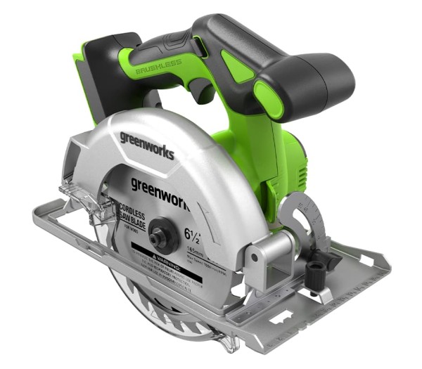 Дисковая пила аккумуляторная Greenworks GD24CS165 24V, с 1 АКБ 4Ач и ЗУ