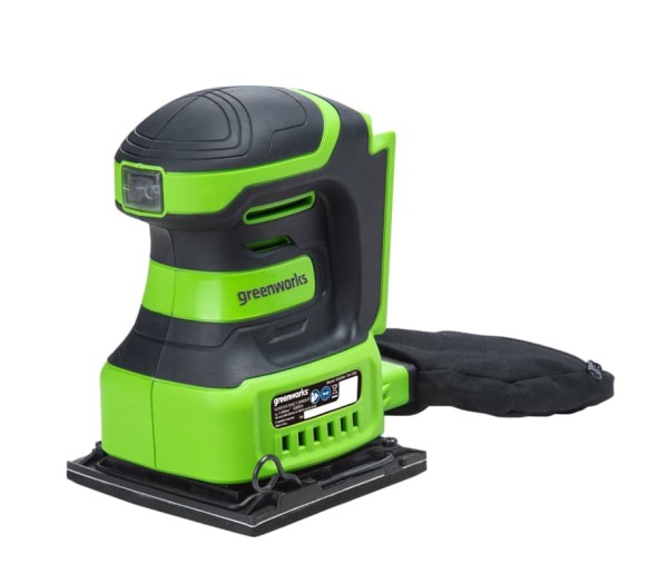Плоская шлифмашина аккумуляторная GREENWORKS G24SS14 24V, с 1 АКБ 2Ач и ЗУ