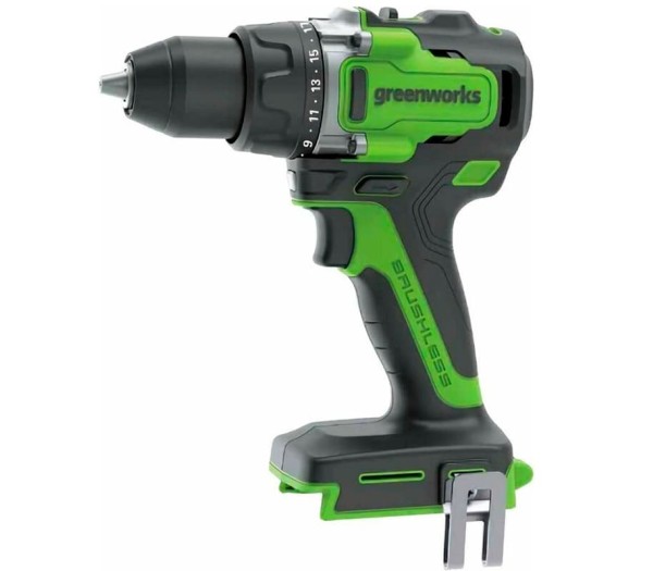 Дрель-шуруповерт ударная аккумуляторная Greenworks GD24DD140 24V, с 2 АКБ 4Ач и ЗУ