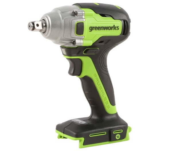 Гайковерт ударный аккумуляторный GREENWORKS GD24IW400 24V, с 1 АКБ 4Ач и ЗУ