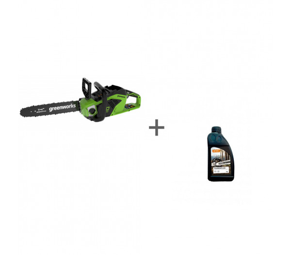 Пила цепная аккумуляторная G-MAX 40V GREENWORKS GD40CS15 с АКБ 2АЧ и ЗУ + масло для цепи в подарок!