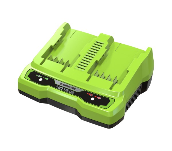 Быстрое зарядное устройство на 2 слота GREENWORKS G40UC8, 40V