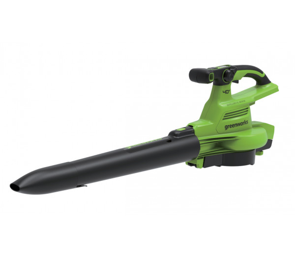 Воздуходувка - пылесос садовый аккумуляторный GREENWORKS GD40BVII, 40 В, бесщеточный, с 1хАКБ 4 А.ч и ЗУ