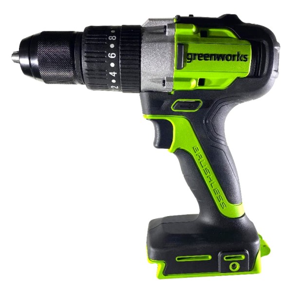 Дрель-шуруповерт ударная аккумуляторная Greenworks GD24DD60 24V, с 2 АКБ 2Ач и ЗУ