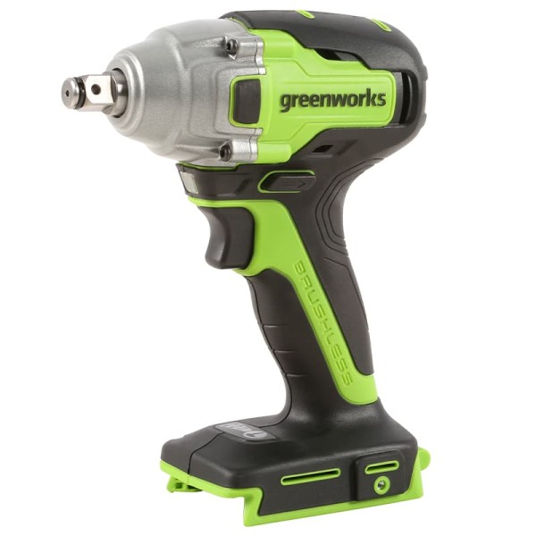 Гайковерт ударный аккумуляторный Greenworks GD24IW400 24V, с 1 АКБ 5Ач и ЗУ